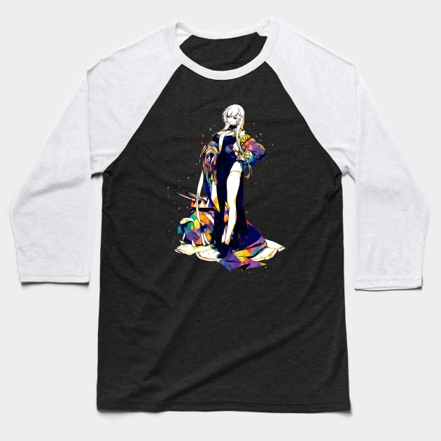 Azur Lane Belfast Pop Art Baseball T-Shirt by DIY Kulon Progo 